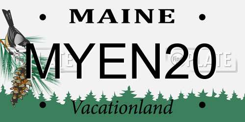 MYEN20 Maine License Plate