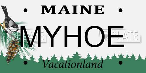 MYHOE Maine License Plate