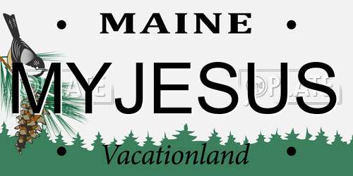 MYJESUS Maine License Plate