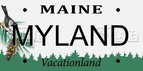 MYLAND Maine License Plate