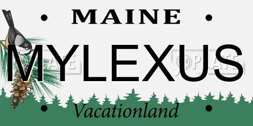 MYLEXUS Maine License Plate
