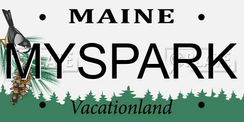 MYSPARK Maine License Plate