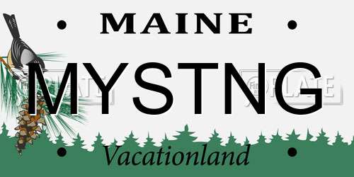 MYSTNG Maine License Plate