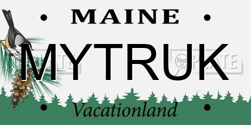 MYTRUK Maine License Plate