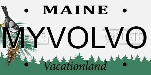 MYVOLVO Maine License Plate