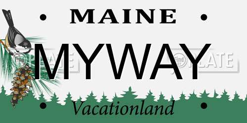 MYWAY Maine License Plate