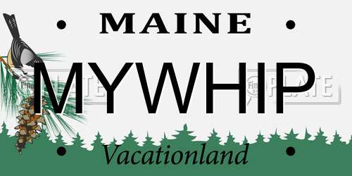 MYWHIP Maine License Plate