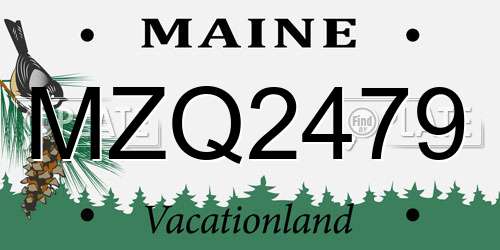 MZQ2479 Maine License Plate