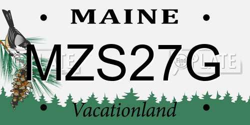 MZS27G Maine License Plate