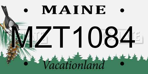 MZT1084 Maine License Plate