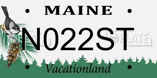 N022ST Maine License Plate