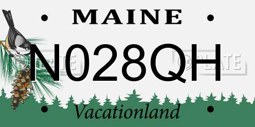 N028QH Maine License Plate