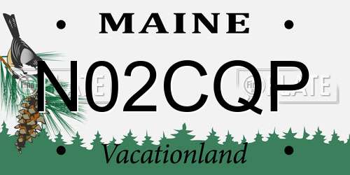 N02CQP Maine License Plate
