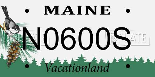 N0600S Maine License Plate