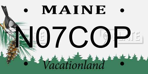 N07COP Maine License Plate