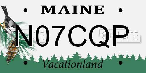 N07CQP Maine License Plate