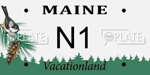 N1 Maine License Plate