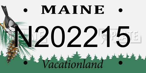 N202215 Maine License Plate