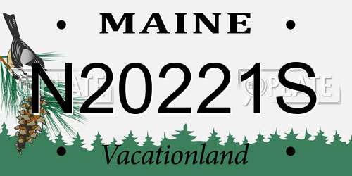 N20221S Maine License Plate