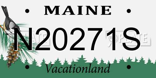 N20271S Maine License Plate