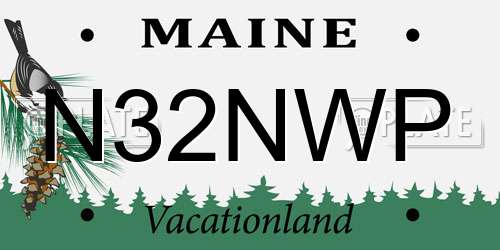 N32NWP Maine License Plate