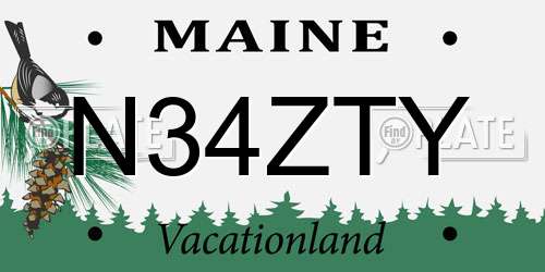 N34ZTY Maine License Plate