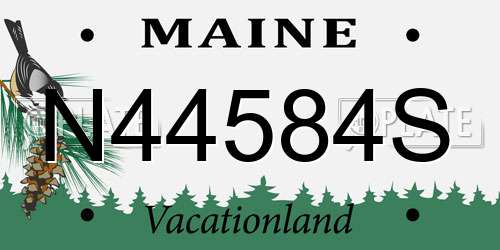 N44584S Maine License Plate