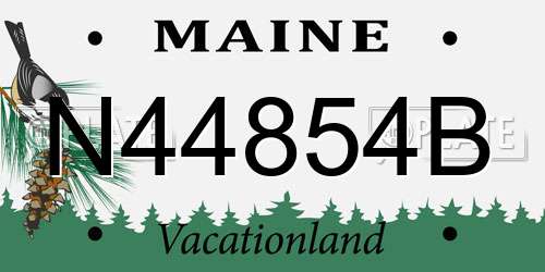 N44854B Maine License Plate