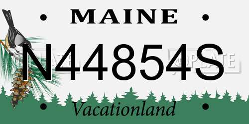 N44854S Maine License Plate