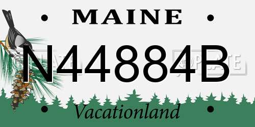 N44884B Maine License Plate
