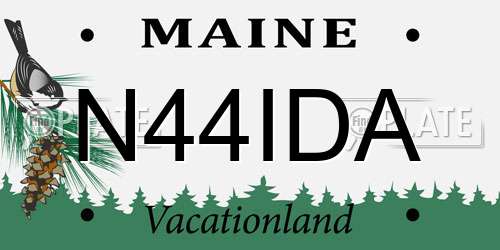 N44IDA Maine License Plate