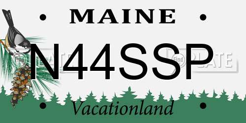 N44SSP Maine License Plate