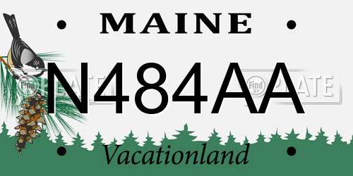 N484AA Maine License Plate