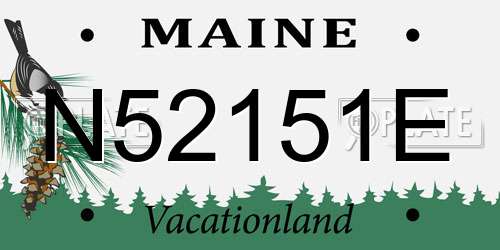 N52151E Maine License Plate