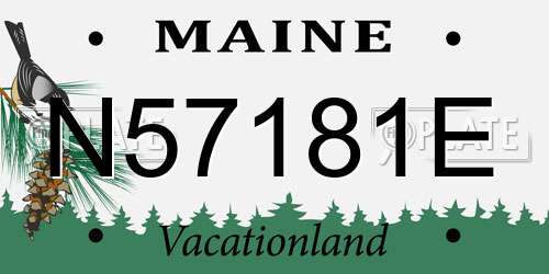 N57181E Maine License Plate