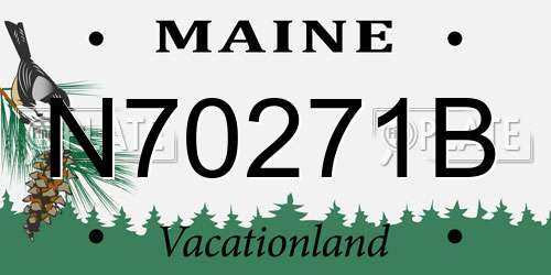 N70271B Maine License Plate