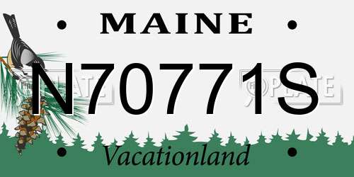 N70771S Maine License Plate