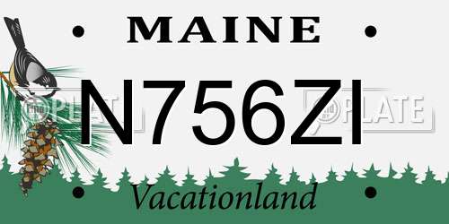 N756ZI Maine License Plate