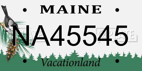 NA45545 Maine License Plate