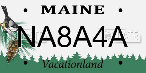 NA8A4A Maine License Plate