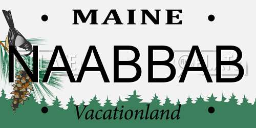 NAABBAB Maine License Plate