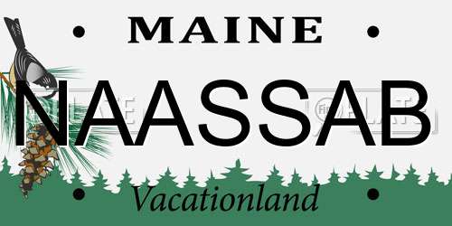 NAASSAB Maine License Plate