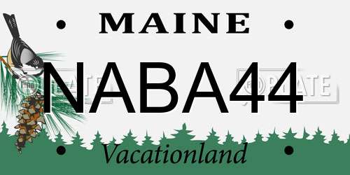 NABA44 Maine License Plate