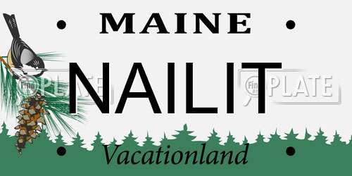 NAILIT Maine License Plate