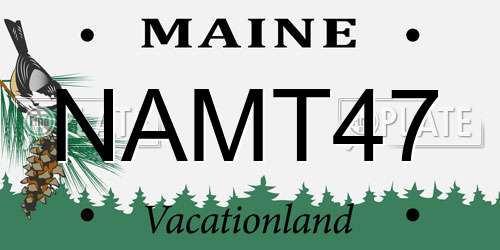 NAMT47 Maine License Plate