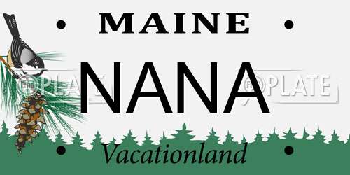 NANA Maine License Plate