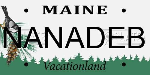 NANADEB Maine License Plate