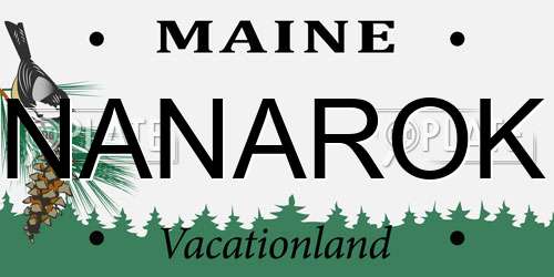 NANAROK Maine License Plate
