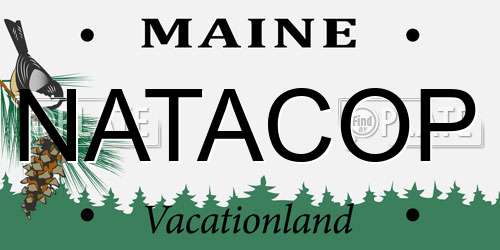 NATACOP Maine License Plate
