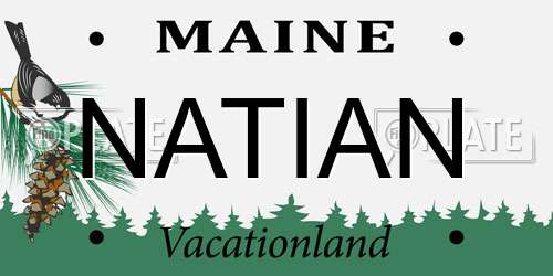 NATIAN Maine License Plate